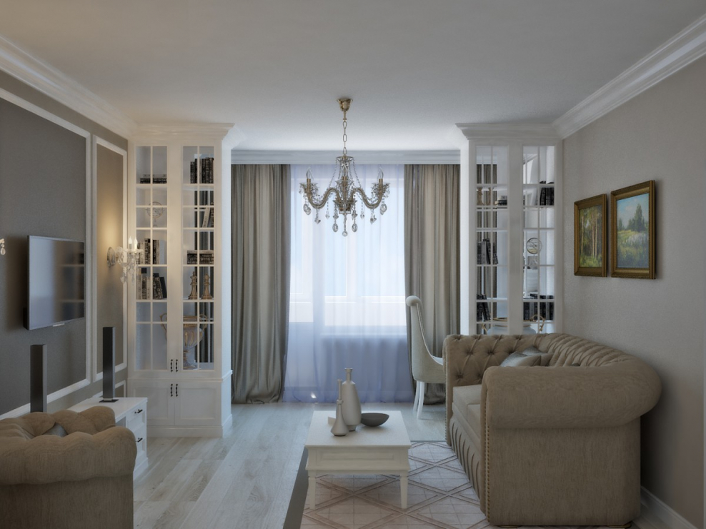 Маленькая квартира в стиле Неоклассика