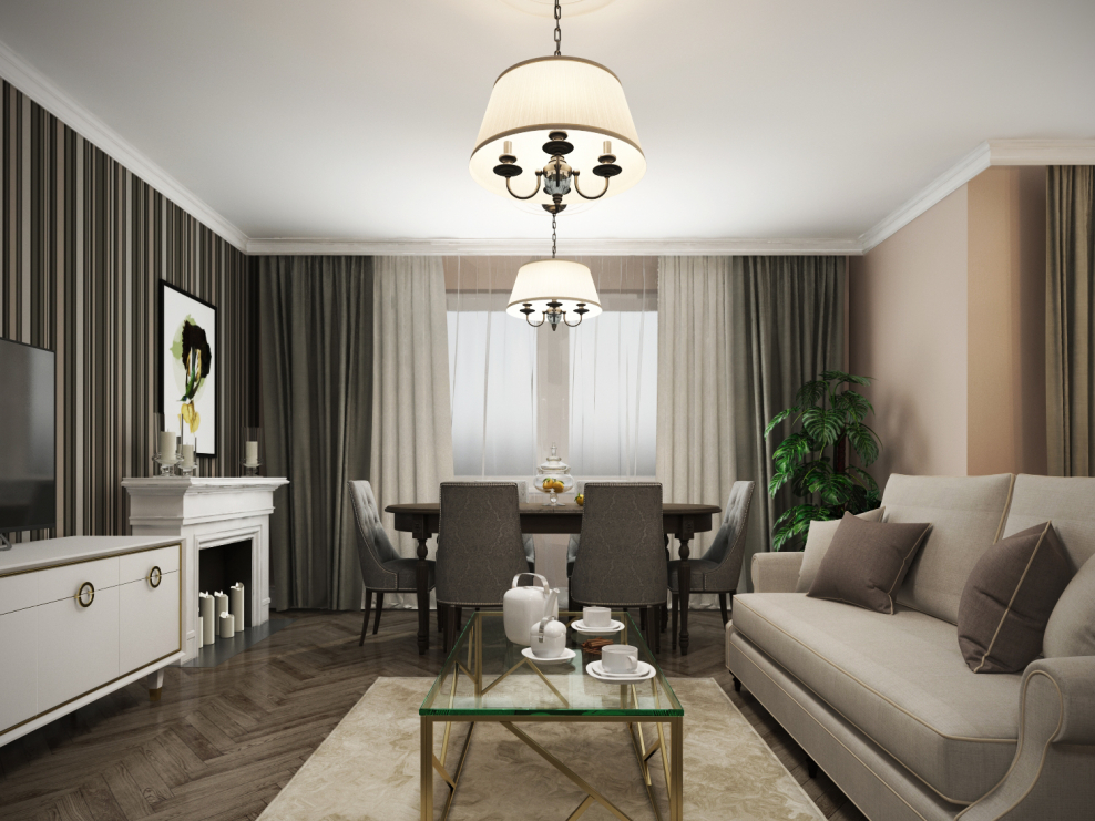 Неоклассицизм в гостиной
