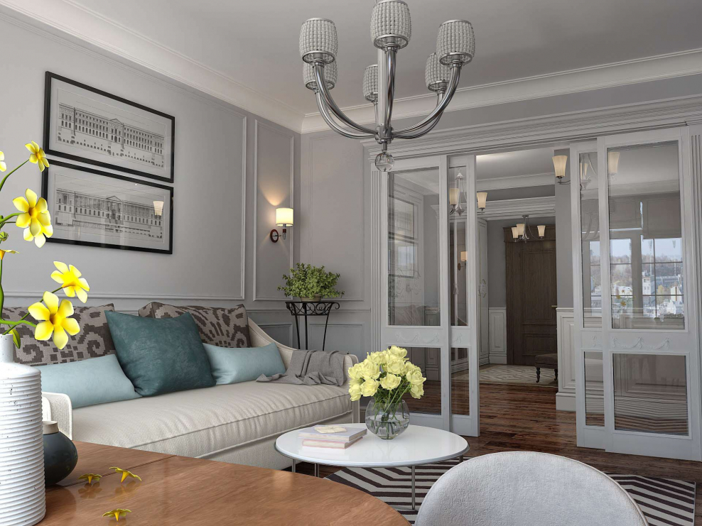 Однокомнатная квартира в стиле Неоклассика