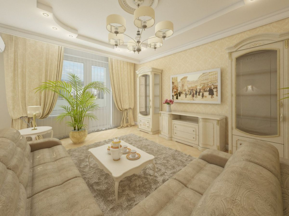 Двухкомнатная квартира в классическом стиле