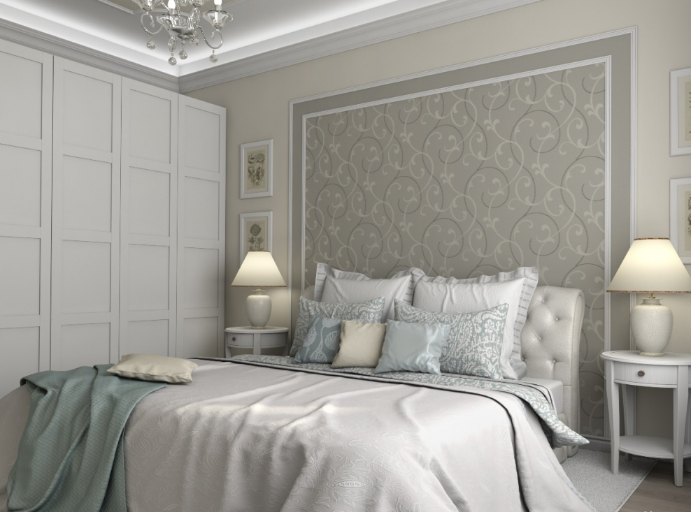 Спальня 12 кв.м Неоклассика