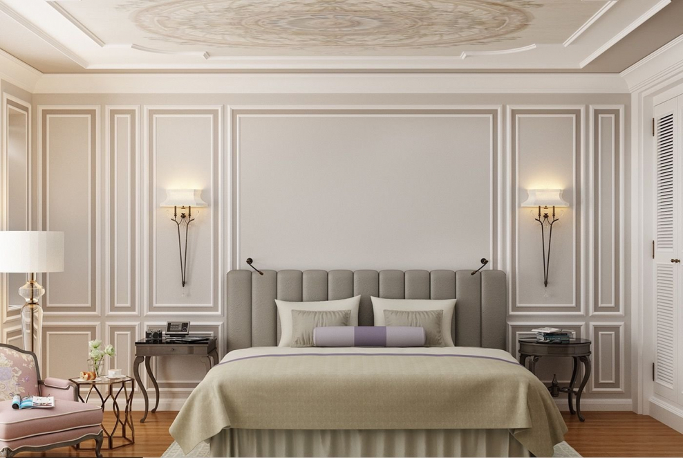 Лепнина в спальне