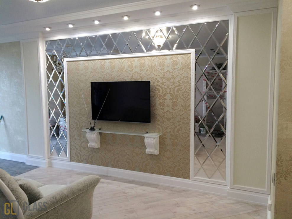 Зеркальная плитка в интерьере