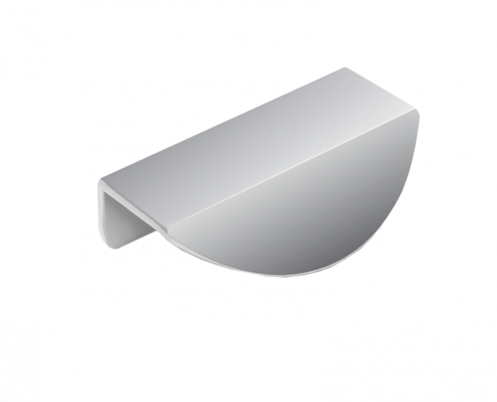 Ручка-профиль верхняя для нижних баз h=57мм l=4м, инокс