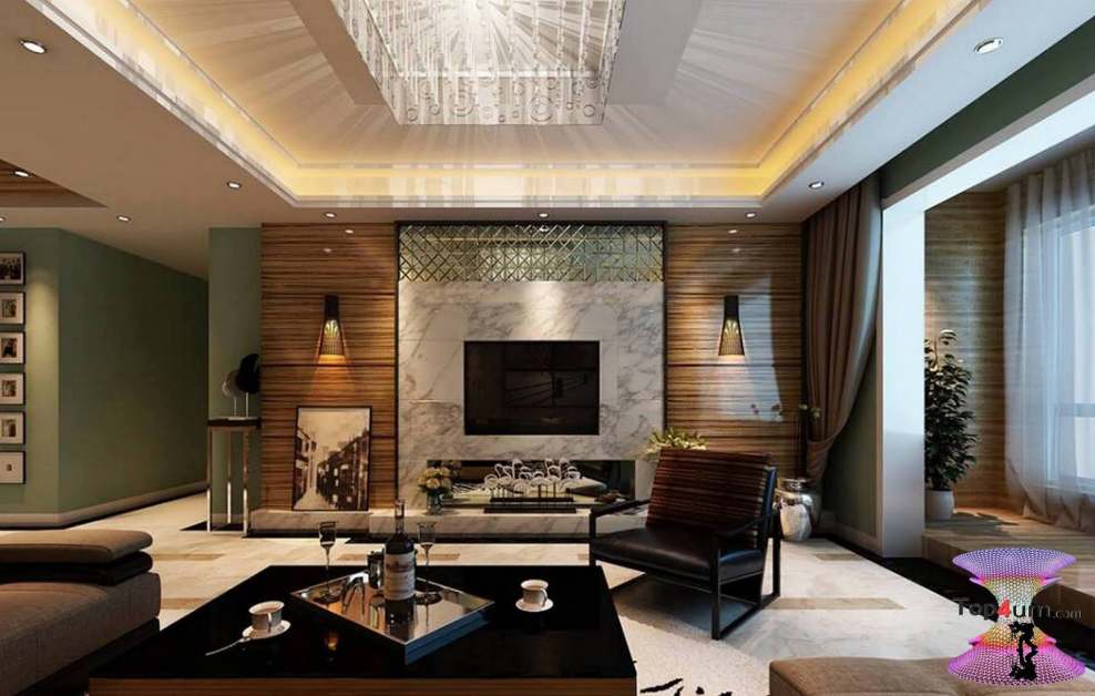 Гостиная в стиле мрамора