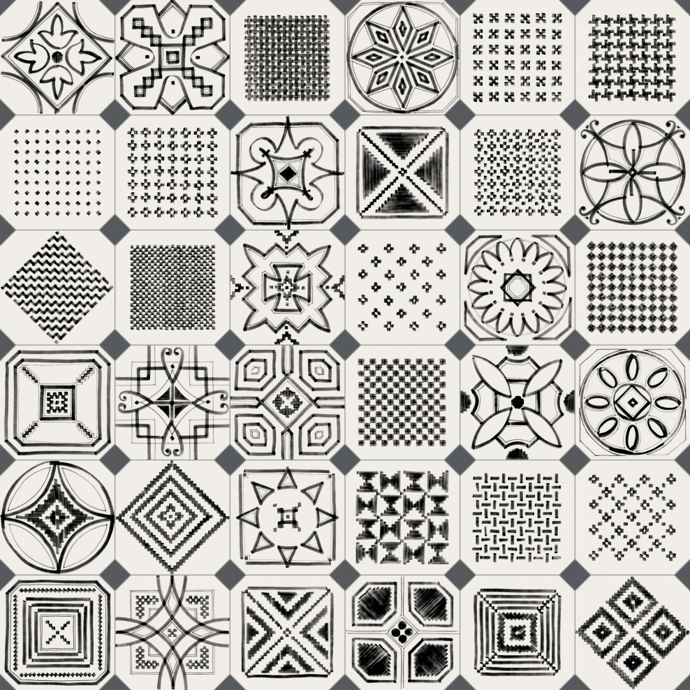 Плитка Vodevil Octogono Variette Sombra 20x20 см