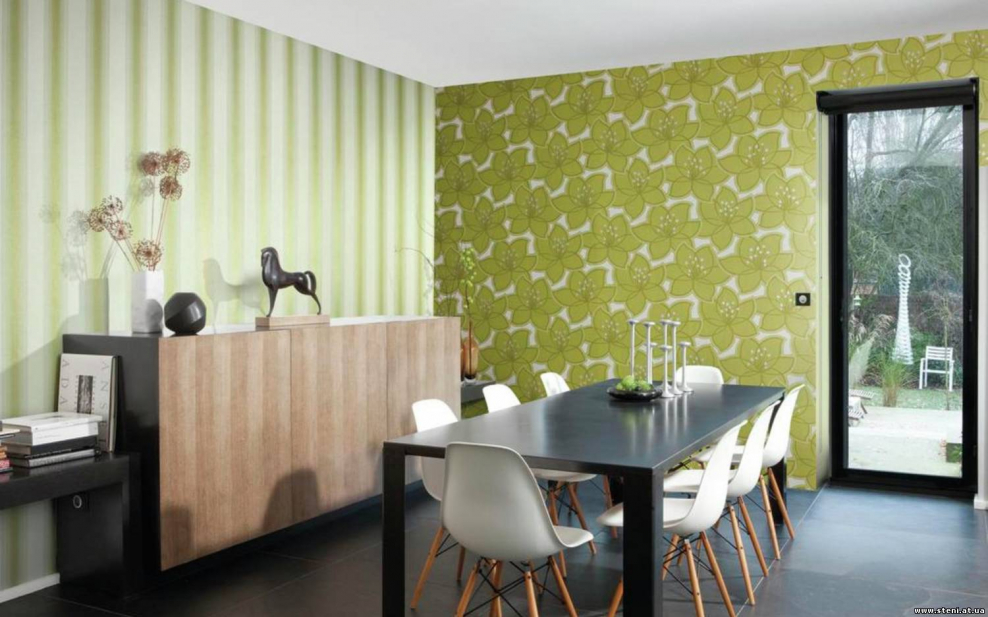 Сочетание обоев в интерьере