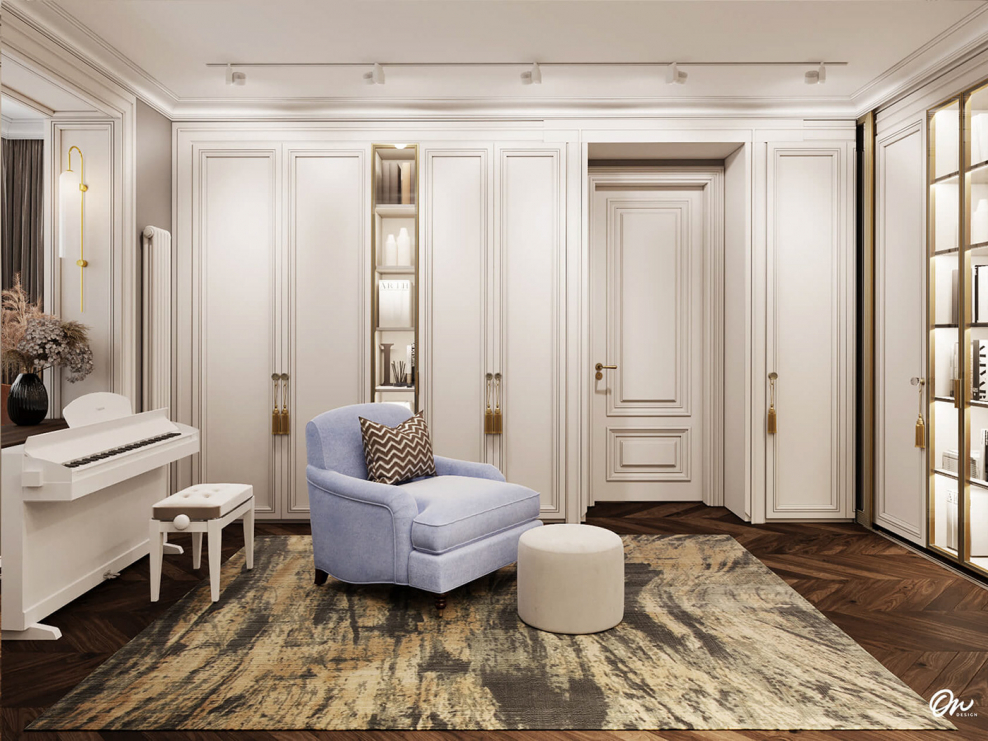 Кондиционер в интерьере Неоклассика