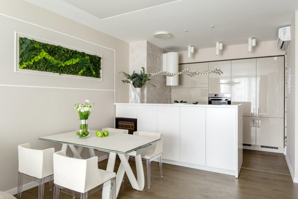 Кухонный гарнитур с барной стойкой