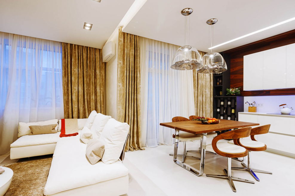 Интерьер гостиной в стиле арт нуво