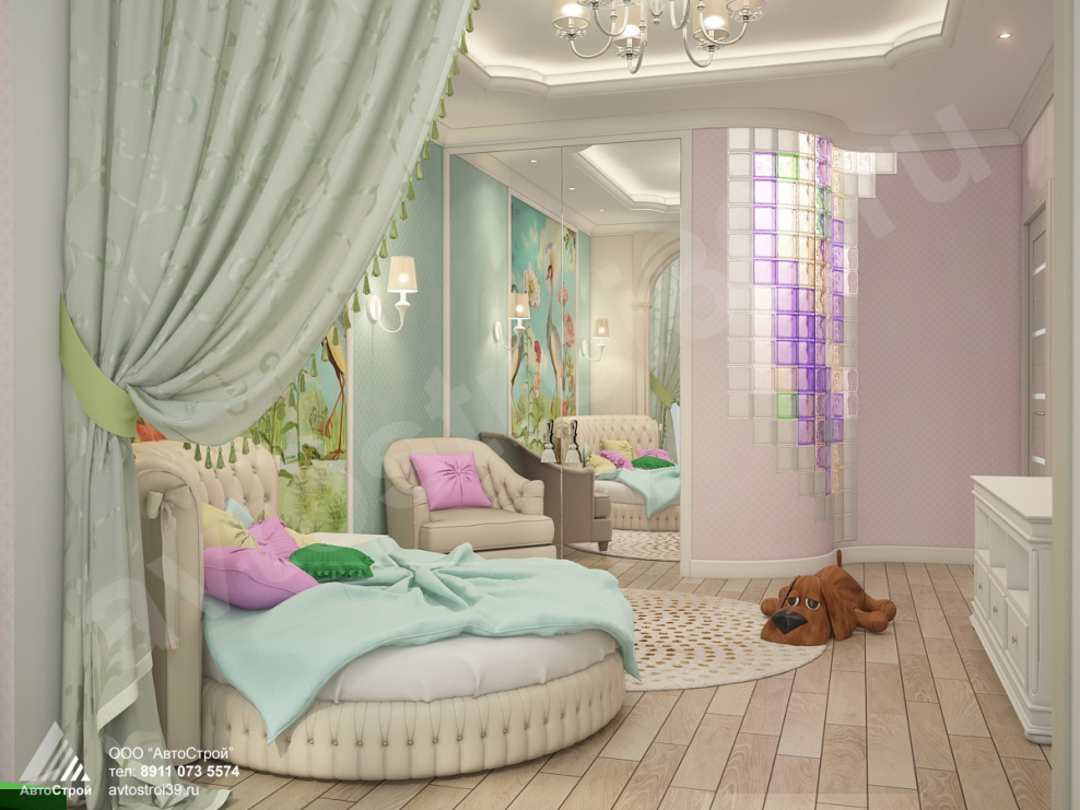 Проект детской комнаты для девоч