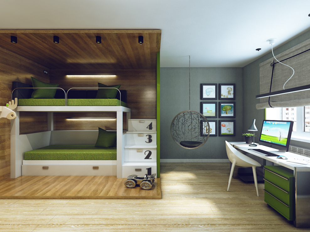 Визуализация проект детская комната