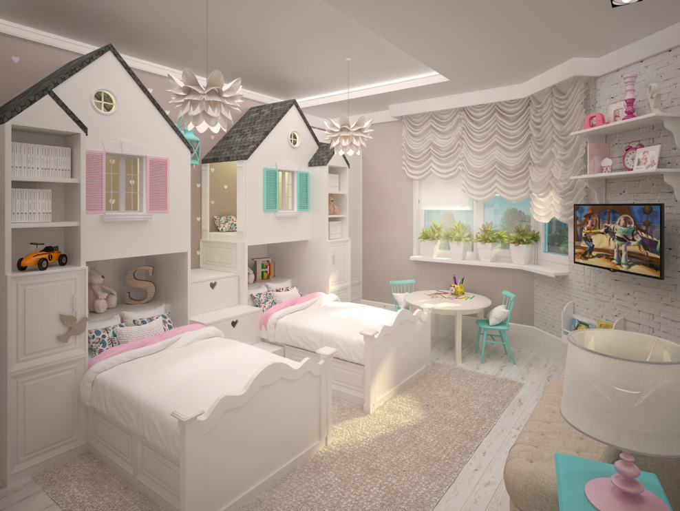 Дизайнерский проект детской комнаты