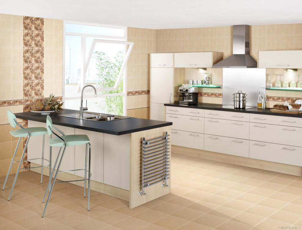 Кухонная плитка бежевая