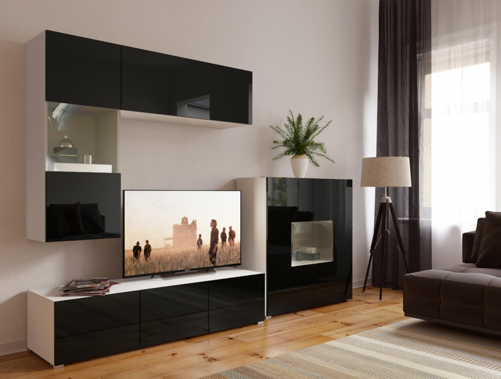 Стенка Bello глянец White 1.10