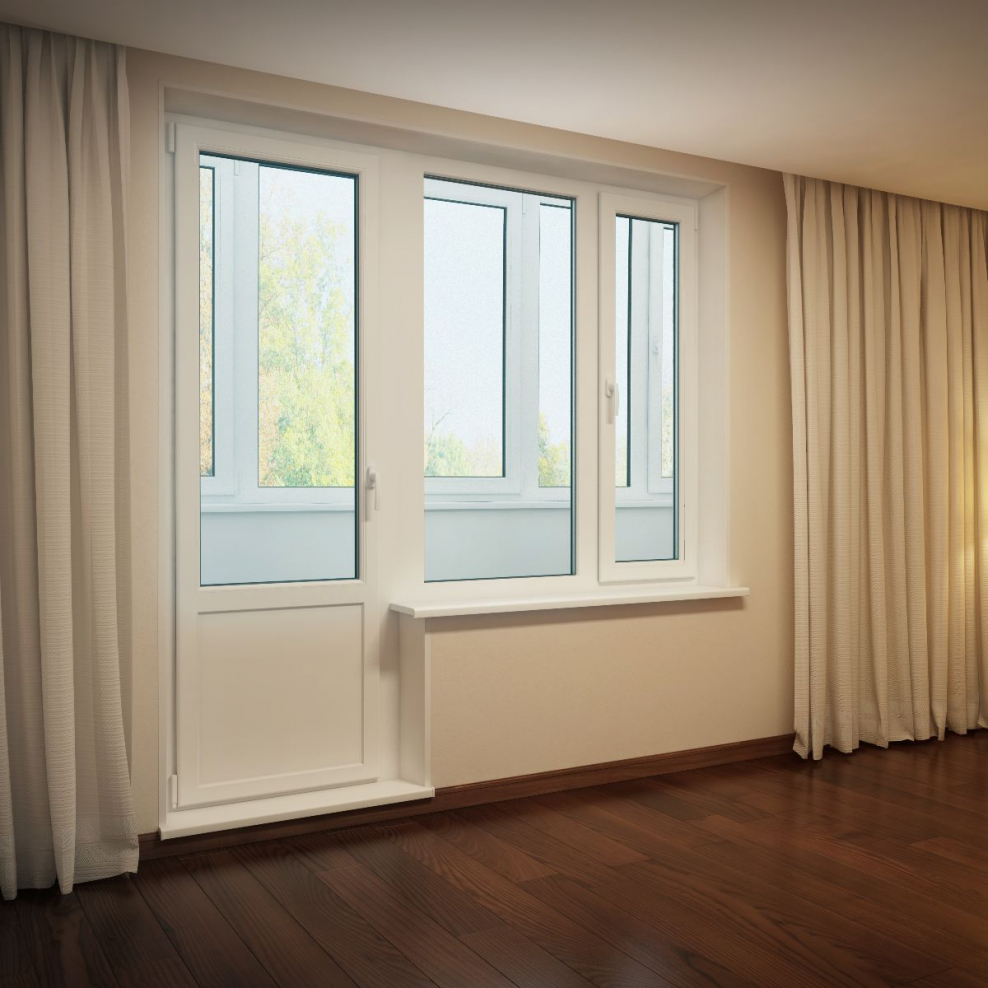 Окна ПВХ балконный блок