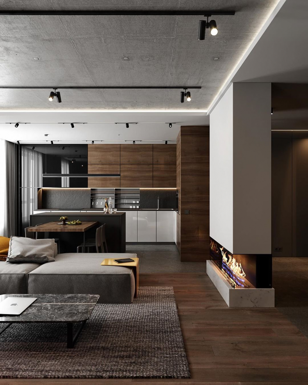 Светлая гостиная студия