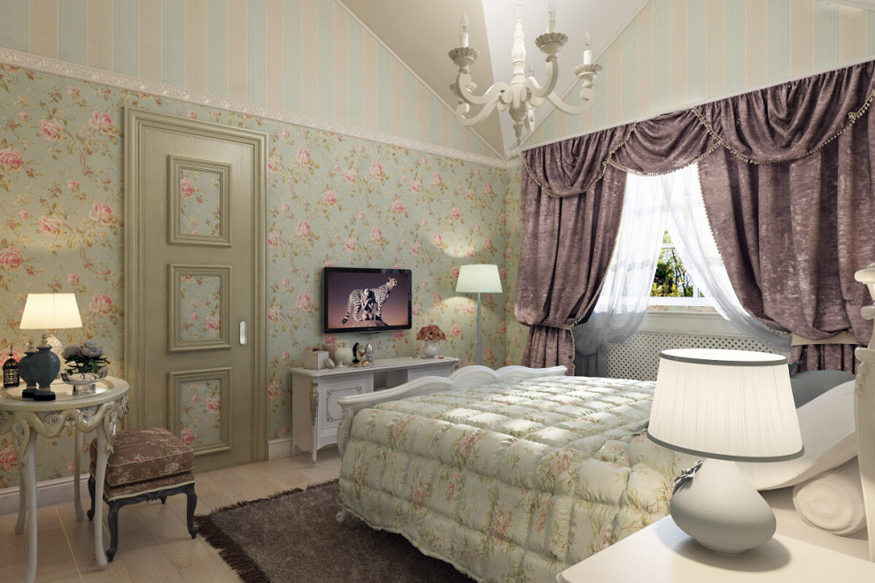 Фисташковая спальня Прованс