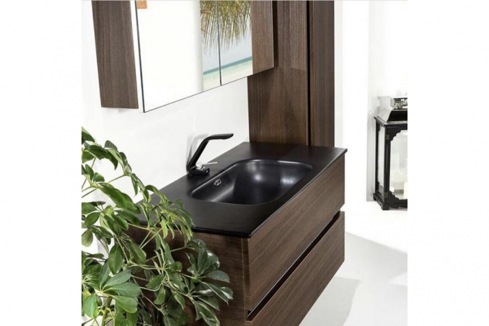 Тумба с раковиной armadi Art Vallessi 80 антрацит