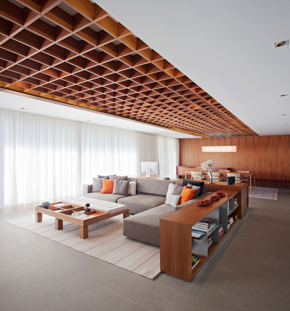 Кессонный потолок лофт