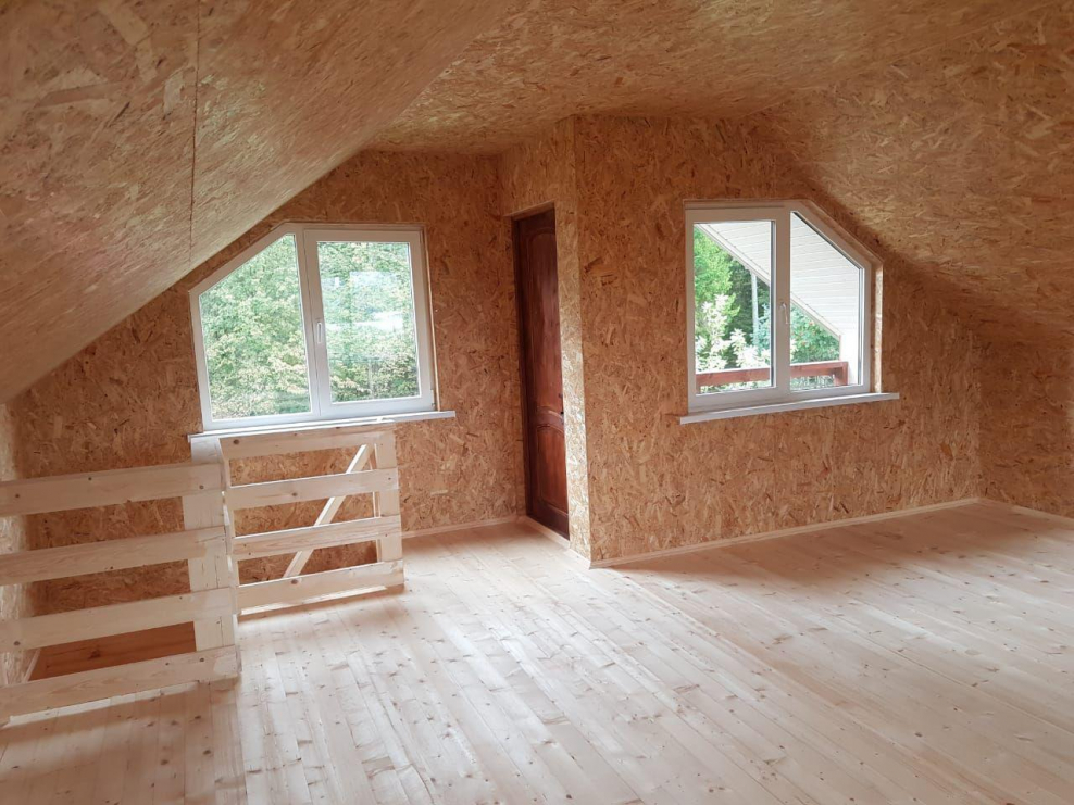 Внутренняя отделка мансарды