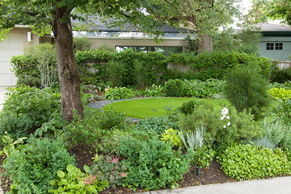 Ландшафт мини садиков в тени