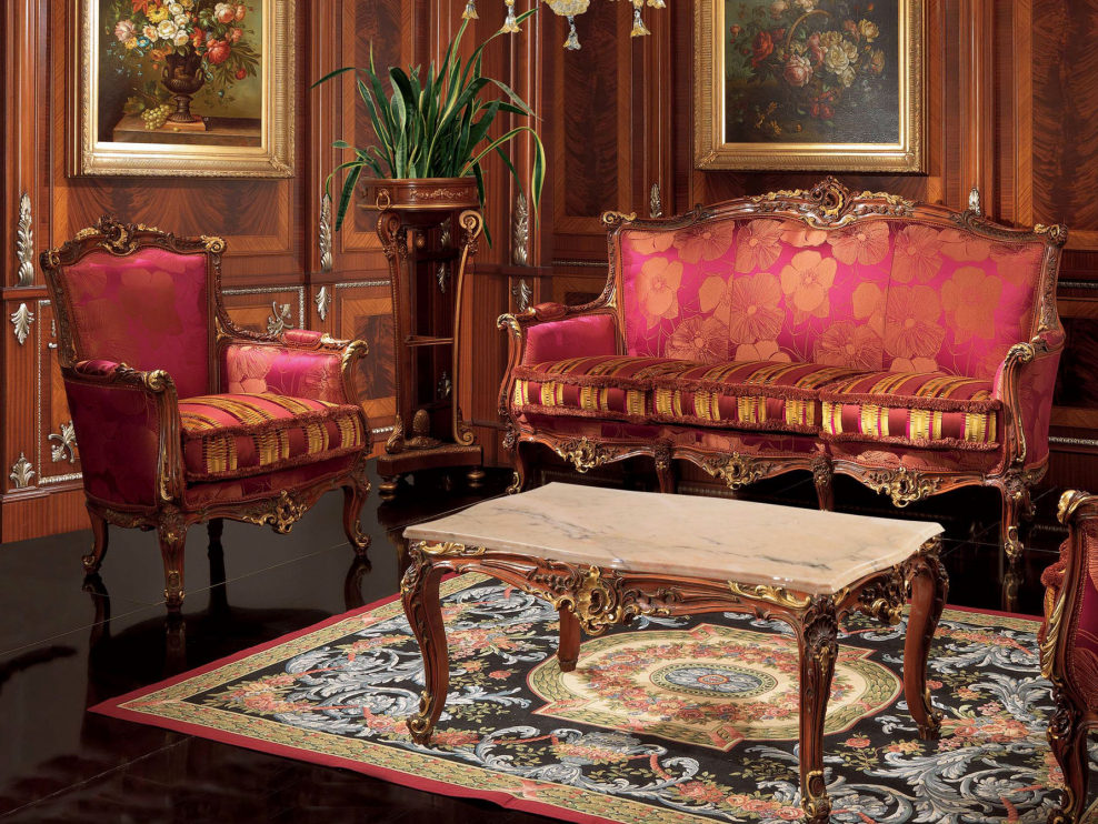 Интерьер с мебелью в стиле Людовика 14