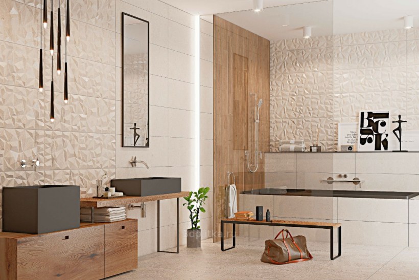 Плитка Creto Loft Pearl w m 30х90 r Satin 1