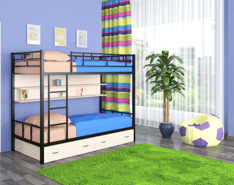 Металлическая двухъярусная кровать "севилья2"