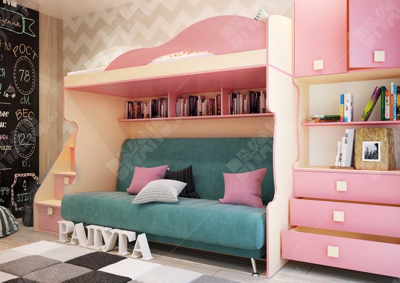 Модульная детская Радуга Фламинго