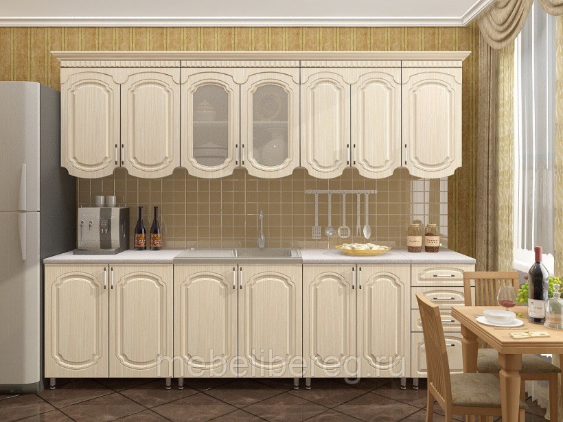 Кухня кофейного цвета