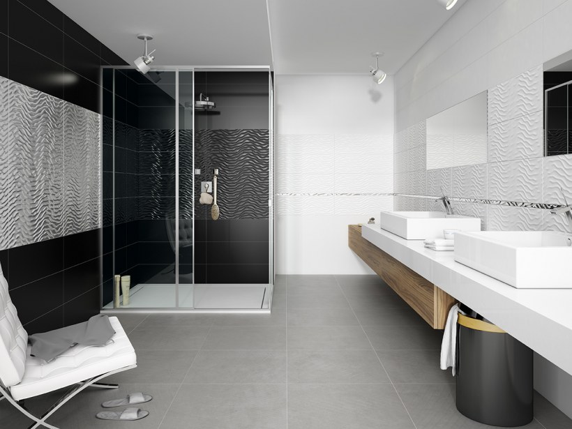 Глянцевая плитка в ванную