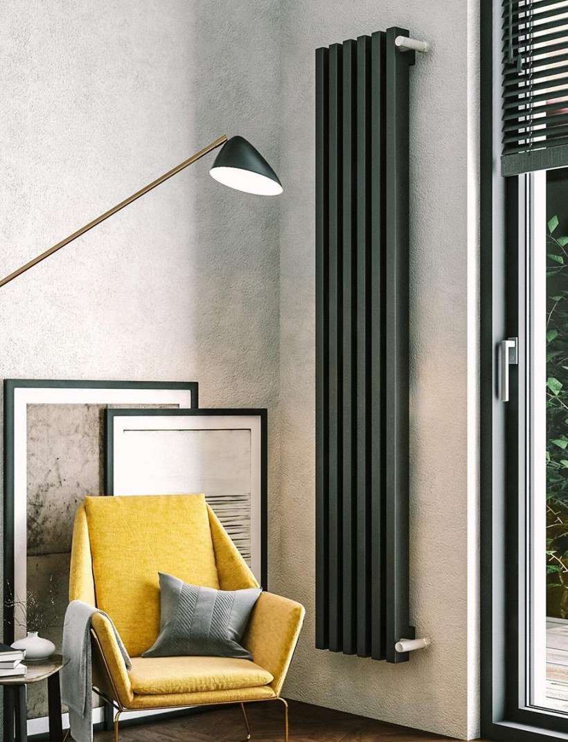 Трубчатый вертикальный радиатор Loten Grey v