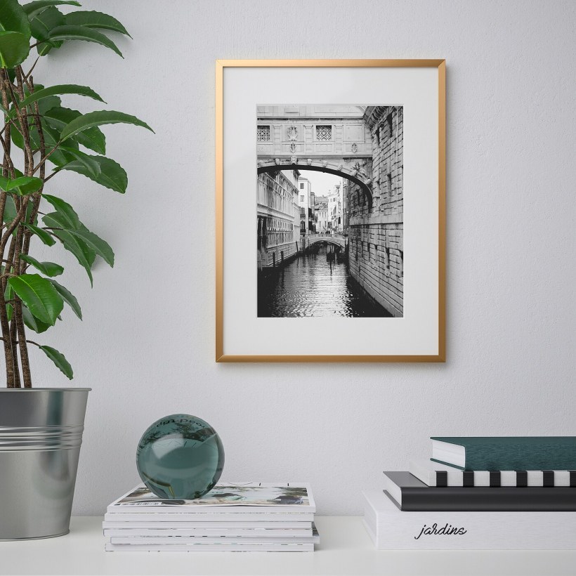 ЛОМВИКЕН рама, золотой30x40 см