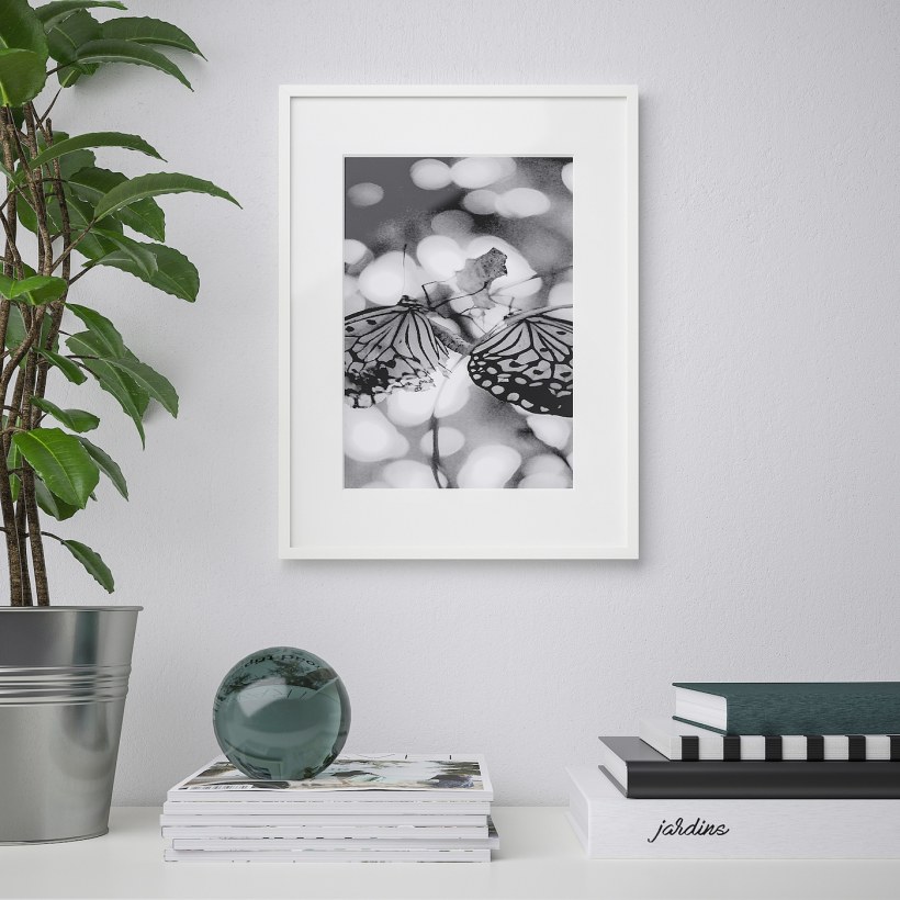 РИББА рама, черный, 50x70 см