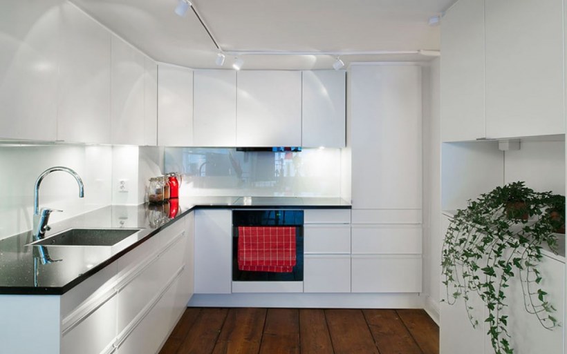 Интерьер кухни Минимализм угловая