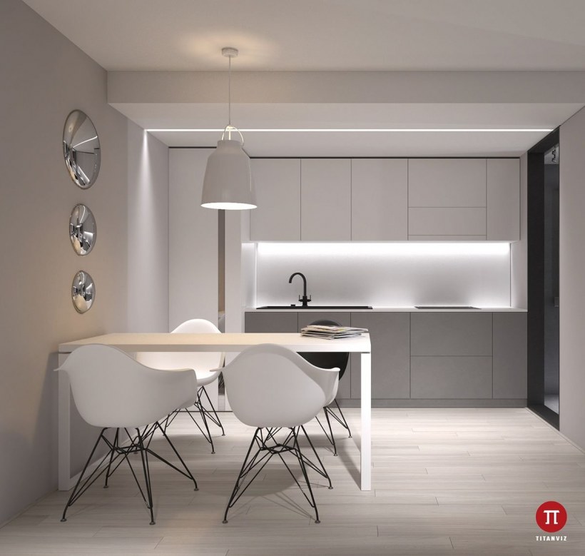 Компактная кухня Минимализм