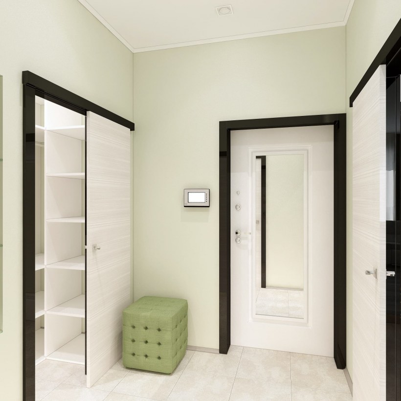 Входная дверь в интерьере прихожей