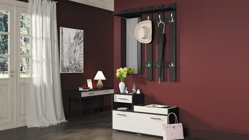 Прихожая в синих тонах