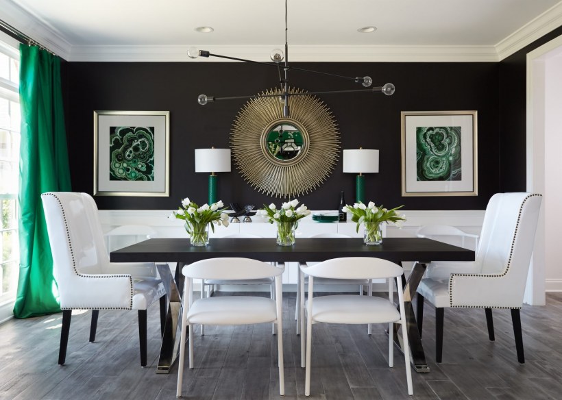 Зеленые стены в интерьере