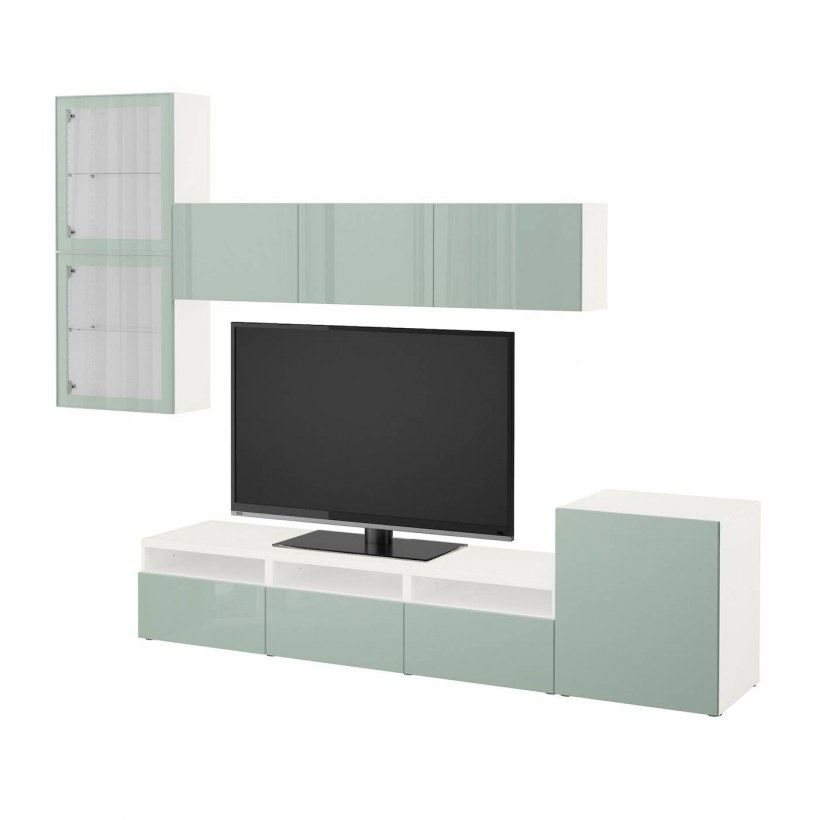 БЕСТО шкаф для ТВ, комбинация, Лаппвикен белый