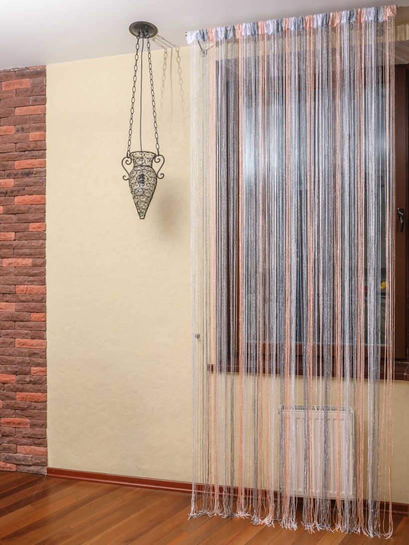 Кисея - оригинальные верёвочные шторы в интерьере