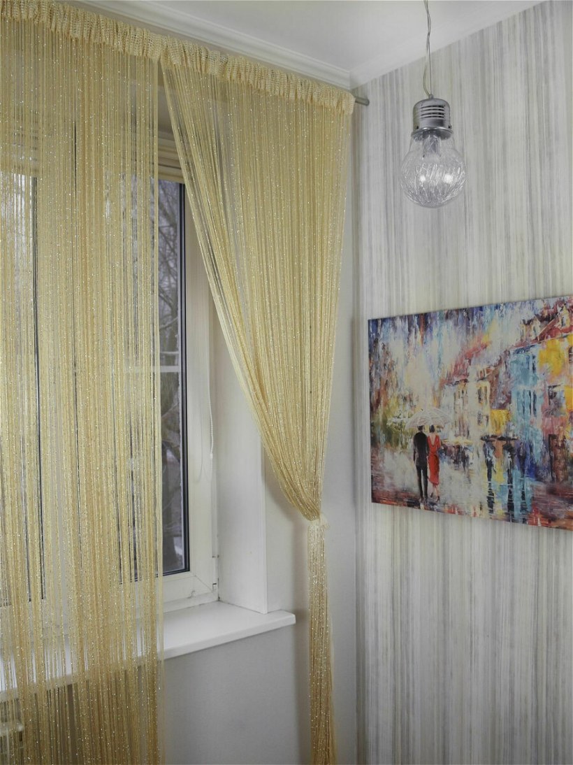 Нитяные шторы bonprix Маура на петлях 175 см