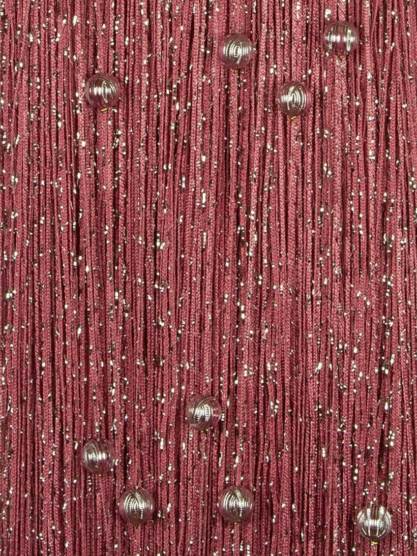 Штора-лапша нитяная "кисея Радуга со стеклярусом"