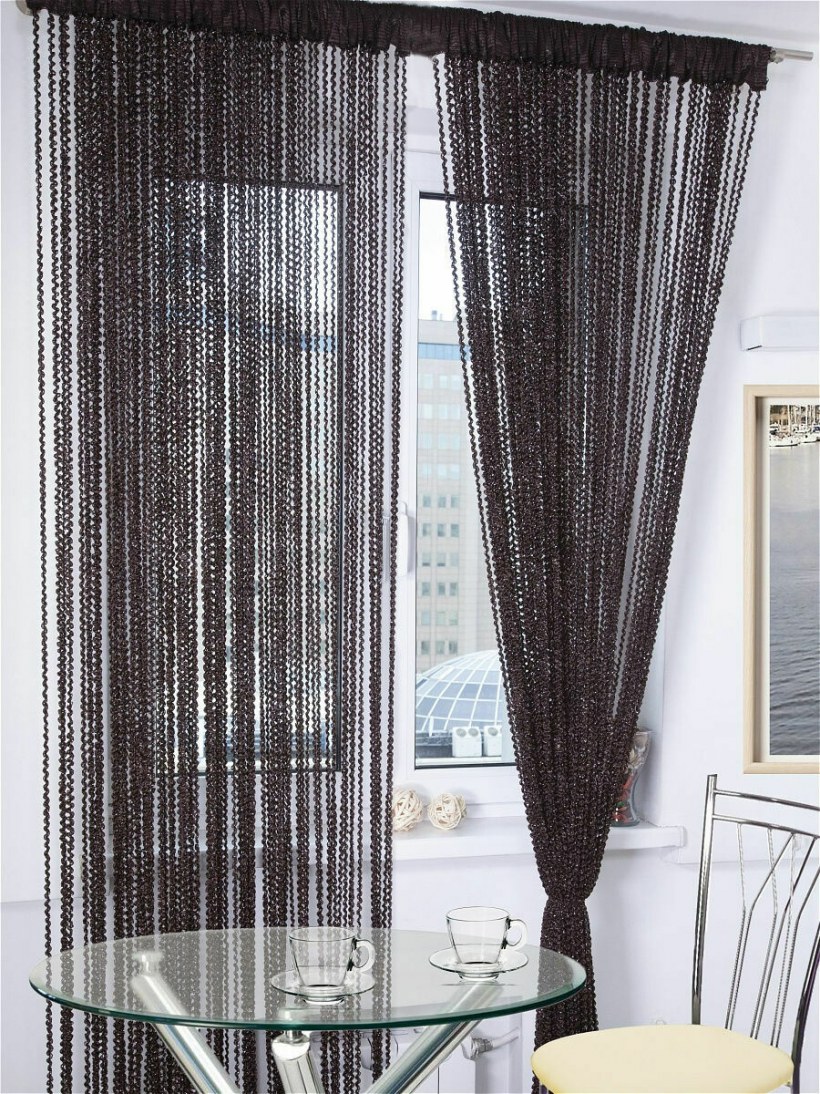 Кисея на панорамном окне