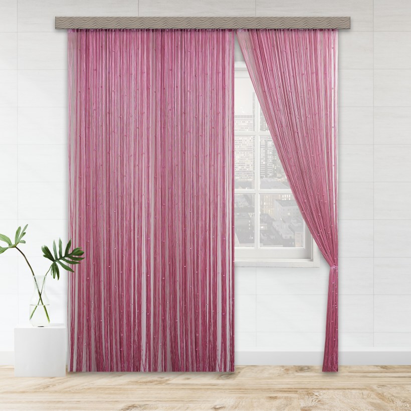 Кисея нитяные шторы дождь Радуга col 1+11