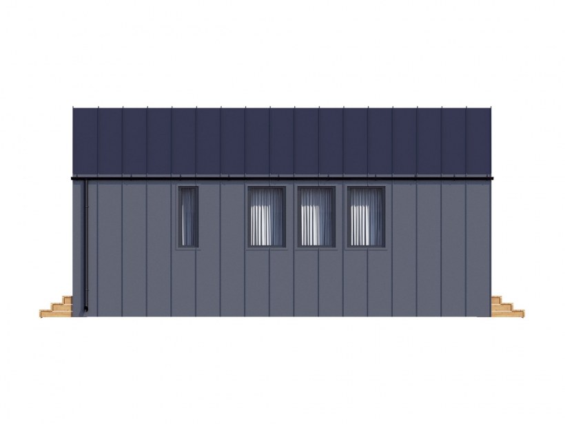 Одноэтажный барнхаус из газобетона