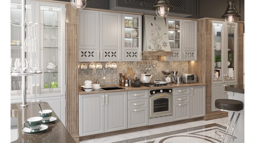 Кухня Прованс дуб сонома трюфель/крем