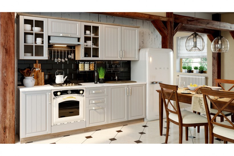 Кухня Прованс дуб сонома трюфель/крем