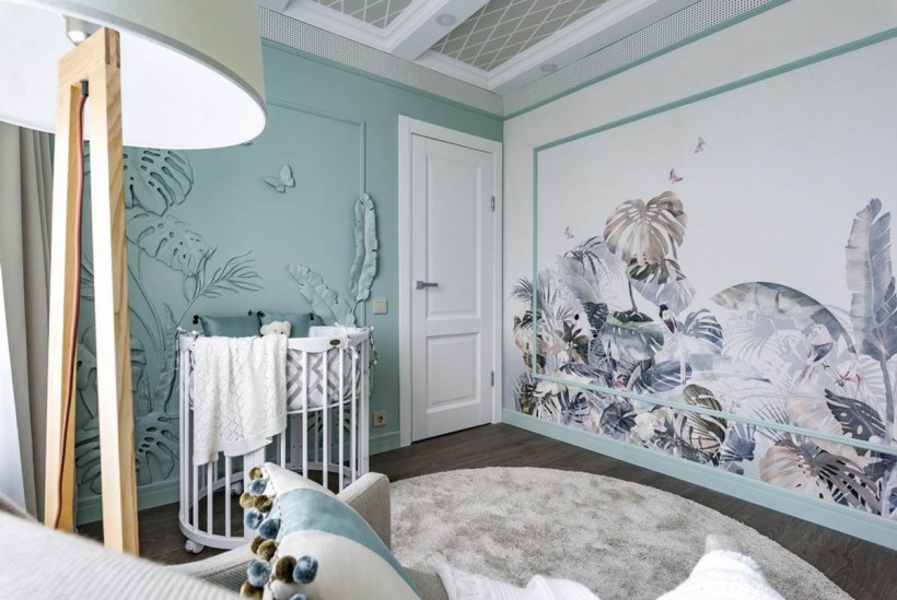 Фреска на стене с телевизором